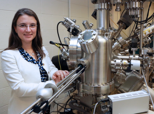 Bilge Yildiz with equipment