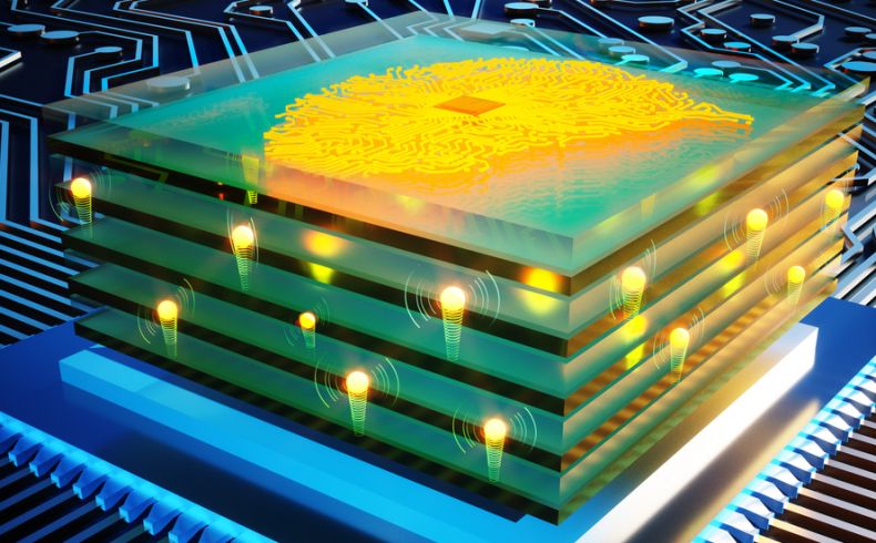 illustration depicting processors surrounded by connectors