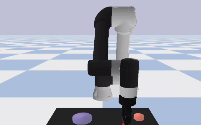 illustration of robot arm sorting items