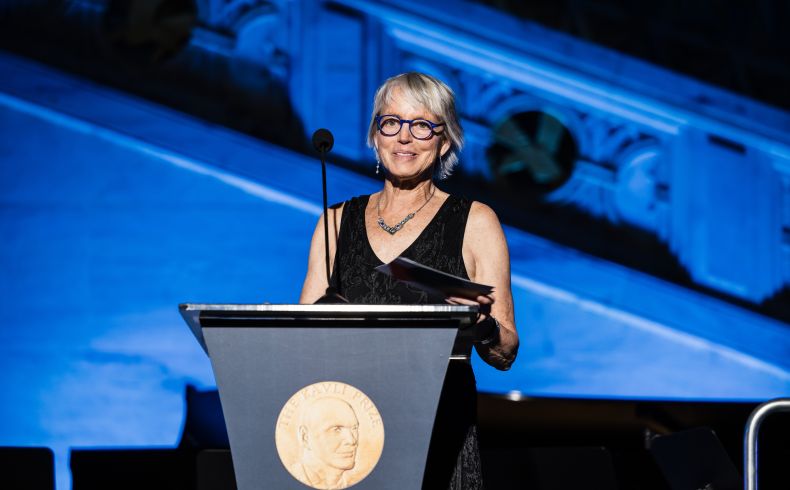 Professor Kanwisher at Kavli Prize presentation 