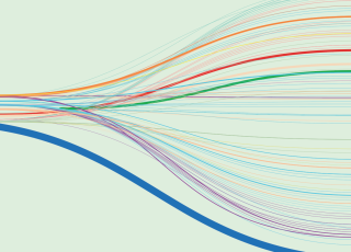 decorative abstract image of possible pathways, colored brightly